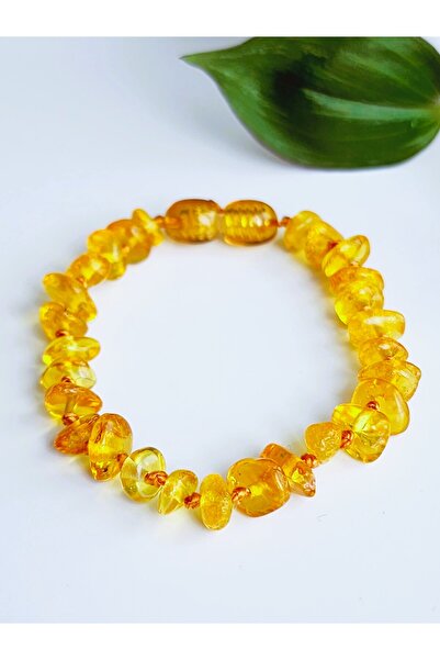 Kehribar Sarayı داملا كهرمان للأطفال - سوار أطفال لون عسلي 16 سم