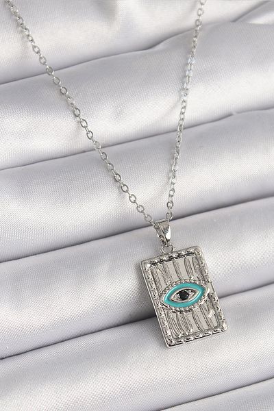 Store 316L Steel Silver Color Zircon Stone Eye Engraving Detailed Plate Model Women's Earrings