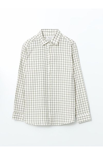 LC Waikiki Koszula męska LCW Vision Relaxed Fit z długim rękawem w kratę