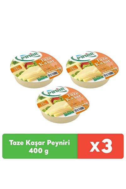 Pınar Taze Kaşar Peyniri 400 G X 3 Adet