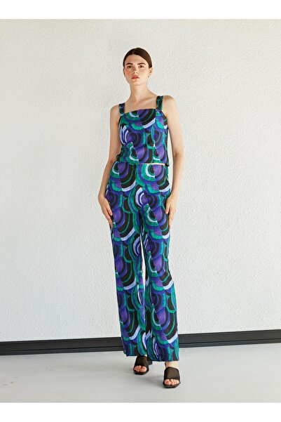 Masha Kate Geometric Patterned Trousers