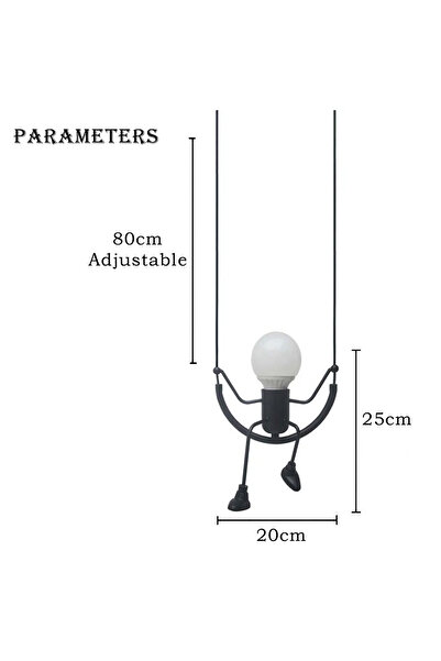Choice ثريا بدون لمبة جلوس، وضعية جلوس قديمة، رجل صغير، ثريا فنية حديثة، سقف LED