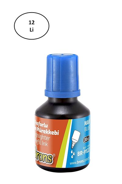 just cheap store Brons Blue Highlighter Ink - 30 ml, Pack of 12