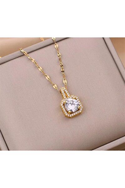 SONES قلادة من الفولاذ المقاوم للتشويه مع حجر الرغيف الفرنسي |   سنس 201053