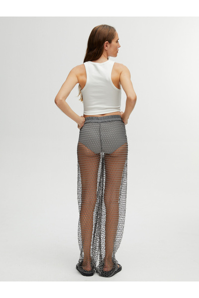 Nocturne Parıltı İplikli File Pantolon