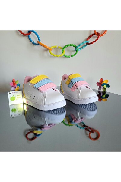 elma bebe Işıklı Ortopedik Cırt Cırtlı Unisex Kız Erkek Bebe Çocuk İlkadım Sneaker Spor Ayakkabı