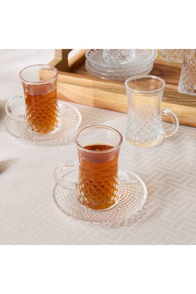 Home Box Popus Istikan Cup with Saucer Set of 12