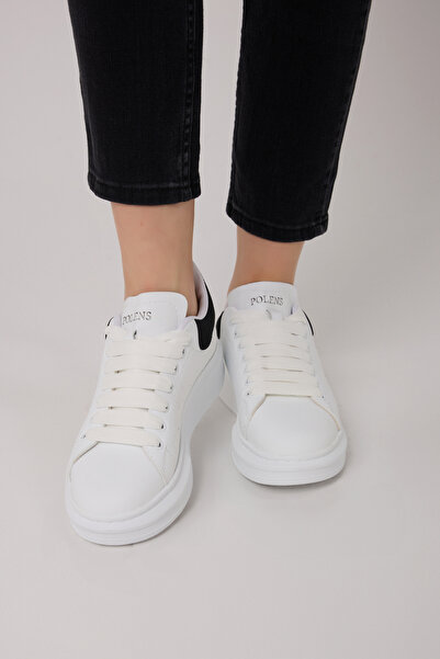 POLENS Αθλητικά παπούτσια Unisex Λευκό-Μαύρο Mcqueen Style Sneaker