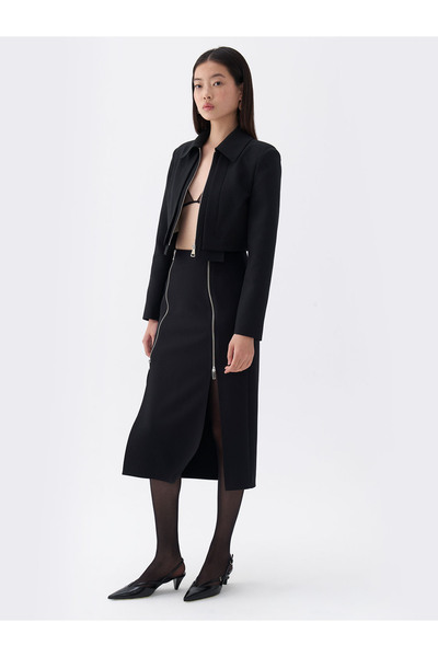 Nocturne Pencil Skirt - Zipper Design