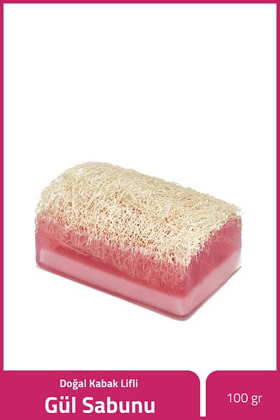 The Touch By Seda Altın Natural Pumpkin Fiber Rose Soap