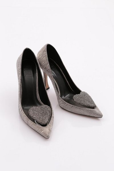 DGN Pantofi de damă cu toc înalt Platinum Striped 101393236