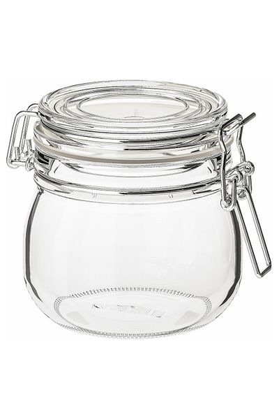 erorex Jar with lid, clear glass, 0.5 l
