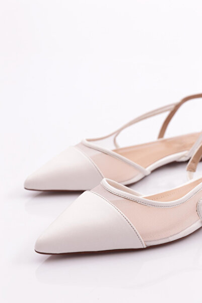 DGN Kadın Arkadan Bağlamalı Babet Beyaz 92221085