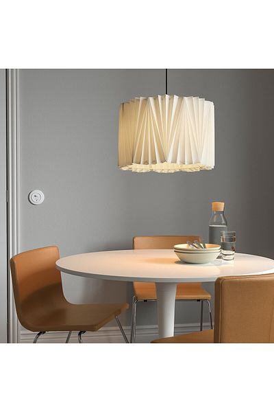 erorex Lamp shade, pleated white, 42 cm