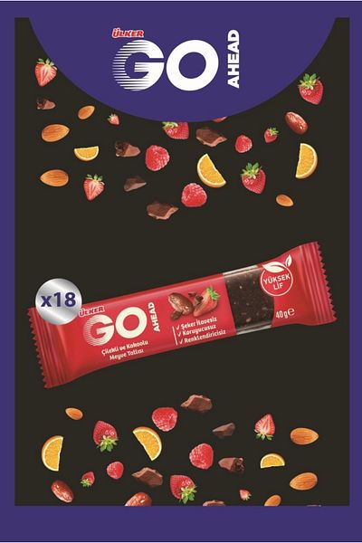 Ülker Go Ahead Strawberry Pistachio Bar 40X18X6