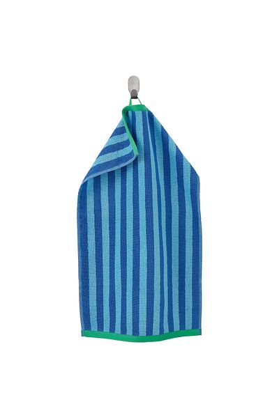 erorex Hand towel, bright blue/light blue striped, 40x70 cm