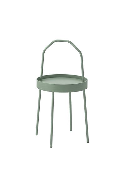 erorex Side table, light grey-green, 38 cm