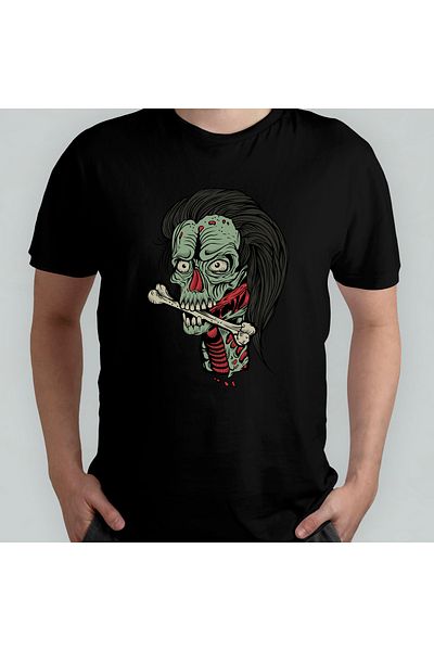 Pixxa Μπλουζάκι Walking Dead Zombie - 100% βαμβάκι, λαιμόκοψη, σχέδιο ζόμπι, μοντέλο 6
