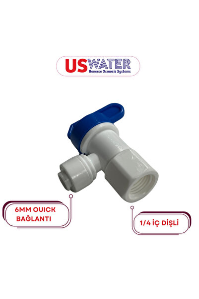 uswater 1/4 Iç Dişli 6mm Quick Bağlantılı Tank Vanası