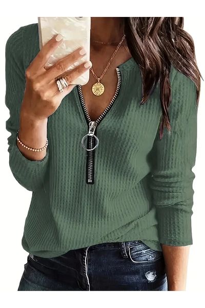 aynewmoda For Daily Color Blocked Zippered, Machine Washable