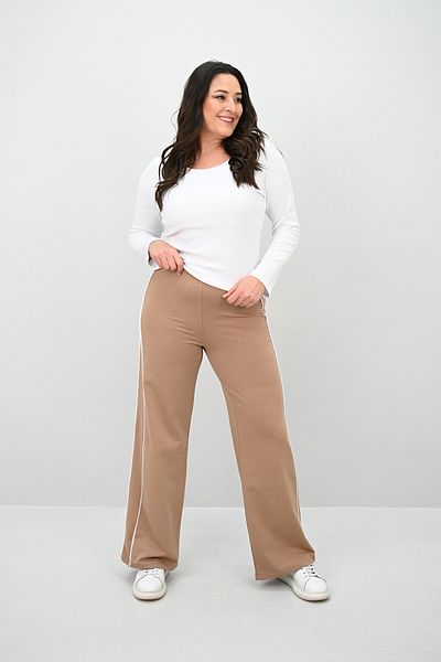 Koza Butik Women's Large Size Stripe Leggings Pants 6321-25