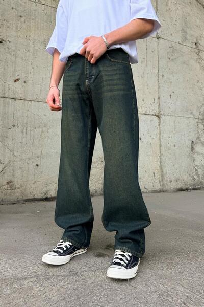 Flaw Wear Ριγέ Super Green Baggy Jean