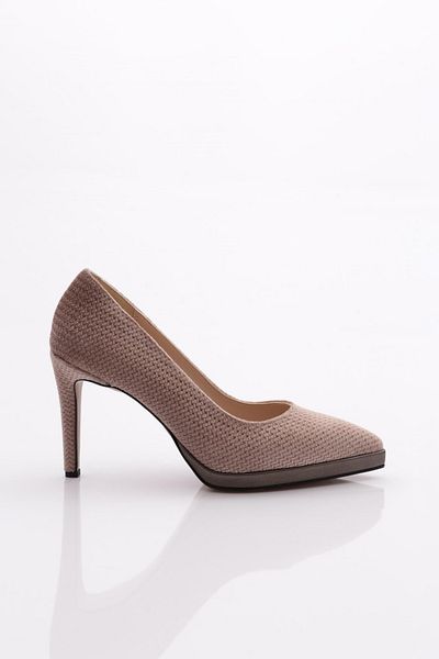 DGN Pantofi de damă cu toc decoltat din catifea platină 29635910
