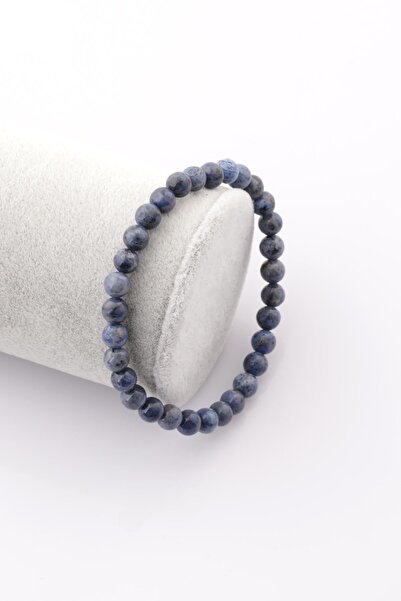 Alibaba Doğaltaş Dumortierite Natural Stone Bracelet 6 Mm Sphere Cut