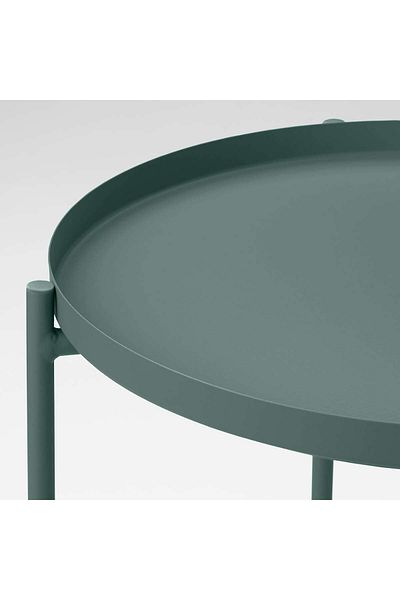 erorex Tray table, dark grey-green, 45x53 cm