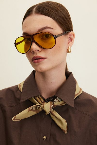 Manuka Baumwollschal mit Vintage-Muster