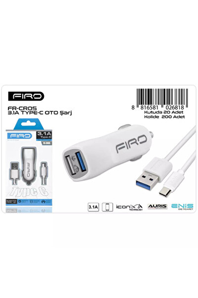 3,1 A Type-c Araç Sarj Aleti Seti