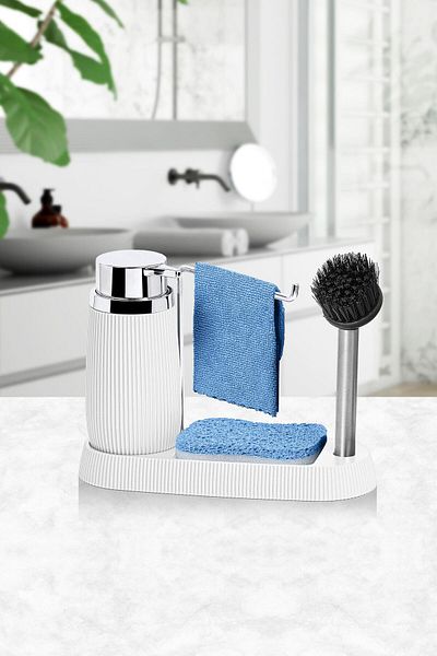 Okyanus Home Λευκό Premium Σετ Νεροχύτη