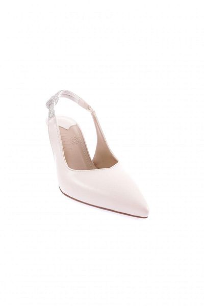 DGN Pantofi cu toc subțire pentru femei Silver Stone Ecru - Detaliu cauciuc 31362821