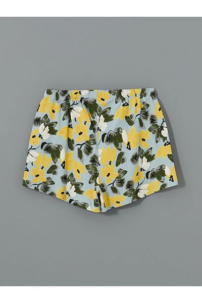 LC Waikiki Lcw Dream Blue Elastic Waist Floral Women's Shorts Pyjama Bottoms