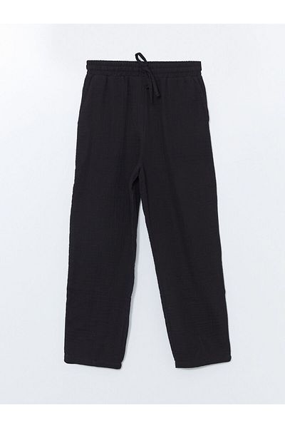 LC Waikiki Pantaloni de damă din muselină dreptă cu talie elastică sezon nou - S5LS96Z8