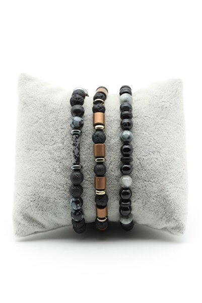 Alibaba Doğaltaş سوار من حجر السج الثلجي - الحمم البركانية - العقيق العين - عين القطة - العقيق - الكوكومات - الهيماتيت بتصميم الحجر الطبيعي