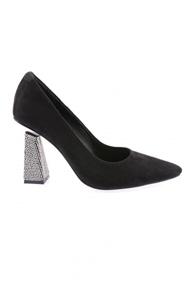 DGN Stoned Heel Pointed Toe Women's Goblet Heeled Shoes 6821535