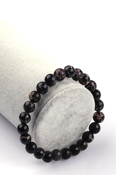 Alibaba Doğaltaş سوار من الحجر الطبيعي باللون الأسود مقاس 8 ملم