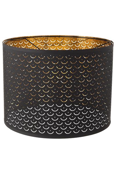 erorex Lamp shade, black/brass-colour, 44 cm