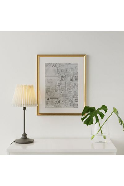 erorex Frame, gold-colour, 40x50 cm