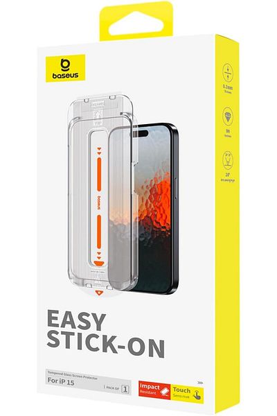 Baseus Sapphire Series HD Tempered-Glass Screen Protector for iP 15 Clear
