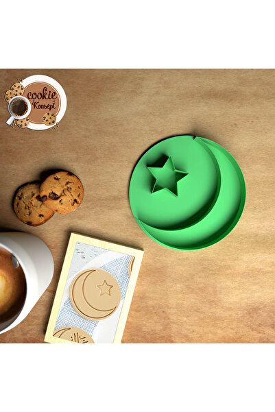 CookieKonsept قالب بسكويت مطبوع عليه مفهوم القمر ستار - ختم