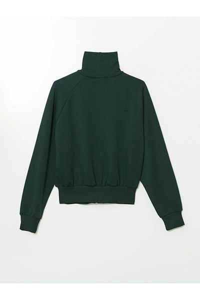 LC Waikiki Γυναικείο φούτερ με φερμουάρ LCWAIKIKI Classic Stand-up Collar Oversize