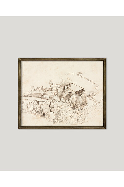 Vetro Design Постер с рамка „Дървоферма“