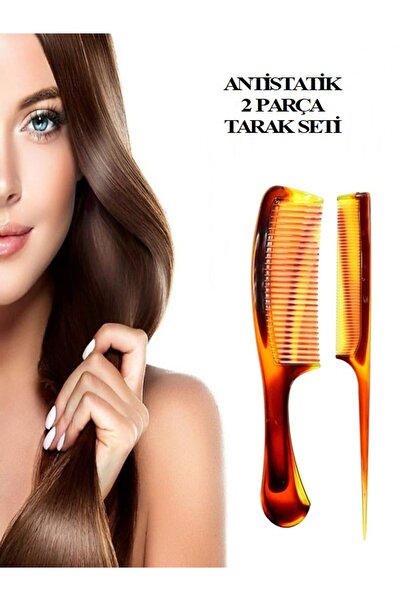 Arzu Güzel Cosmetics Set de 2 piepteni multicolori, piepteni antistatici de î...