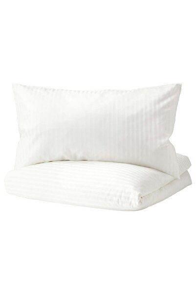 AZOZ MERCHLY Duvet cover and pillowcase, white, 150x200/50x80 cm