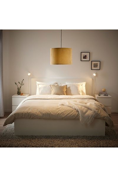 erorex Lamp shade, dark yellow velvet, 42 cm