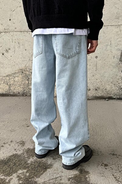 Flaw Wear Λεπτομερές Ice Blue Baggy Jean