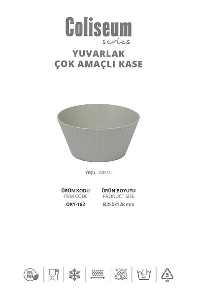 Okyanus Home Coliseum Green Salad Bowl