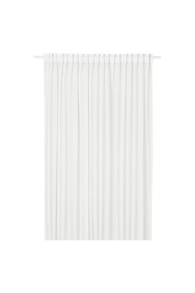 erorex Sheer curtain, 1 piece, with heading tape/white, 300x300 cm